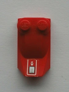 LEGO Red Slope Curved 3x2x2/3 2 Left Side Sticker Ref 47456pb006L Set 7977 - Picture 1 of 1