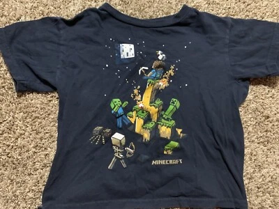 Minecraft Youth T Shirt. Navy. Rare. Size: youth small.  - Image 1 of 4