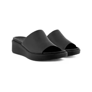ECCO Women's Flowt Lx Wedge Slide Sandals, Black Size 8M - Picture 1 of 6