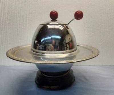 AnchorWare винтажный MCM фондю суп сервировки согревающий горшок хром металлический электрический - Изображение 1 из 4