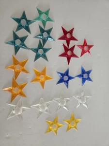 19 MCM Star Plastic Christmas Tree Light Reflectors Vintage - Picture 1 of 8