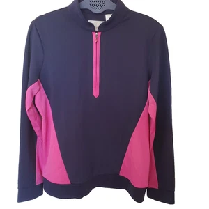 EP Pullover Pro Tour Tech Quarter Zip Manica Lunga Golf Pullover Maglia Laterale Tg M - Foto 1 di 12
