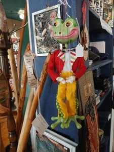 PUPAZZI PELHAM VINTAGE MR FROG MARIONETTA CON SCATOLA ORIGINALE e istruzioni - Foto 1 di 20