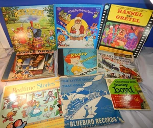 Vintage Children's Vinyl Albums Records Mix lot 78 & 33 rpms Music Stories Set - Picture 1 of 16