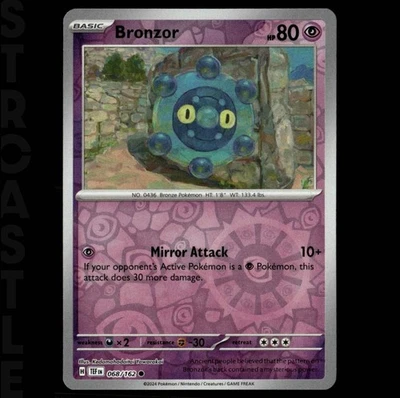 Bronzor 068/162 Sv05: Temporal Forces - Reverse Holo - Common - Pokémon TCG  - Image 1 of 3