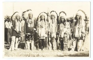 1930s Rosebud, Winner SD RPPC - SIOUX INDIAN CHIEFS at SOUTH DAKOTA  - Bild 1 von 2