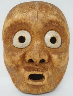 Máscara de madera decorativa japonesa vintage original de Japón 0902F4 Foto 1 de 4