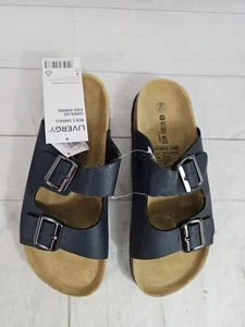 Sandalias Livergy Nature Walk para hombre talla 10 negras con doble correa deslizables nuevas con etiquetas - Imagen 1 de 9