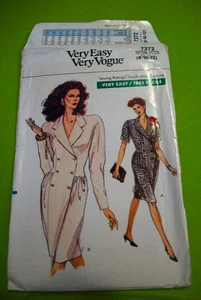 Vintage Miss Vogue 7272 zweireihiges Kleid ungeschnittenes Muster leicht Größe 8-10-12 - Bild 1 von 5