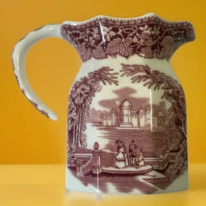 Vintage MASON'S VISTA Pink Red Pitcher - Picture 1 of 5