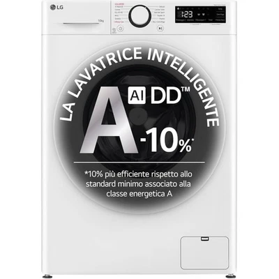 LG  F4R3010NSWW LAVATRICE 10 KG 1400 GIRI  VAPORE  AI DD INVERTER CL. A  - Immagine 1 di 4