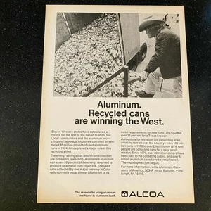 1976 Alcoa Aluminum Company Recycling Pittsburgh Vintage Magazine Print Ad - Picture 1 of 1