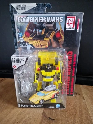 Hasbro Transformers Combiner Wars Sunstreaker Deluxe Action Figure With Comic - Image 1 of 4
