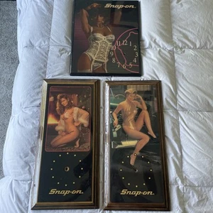 Vintage Snap-on Pinup Clocks x3; Different Models; Rare Collection - Picture 1 of 3