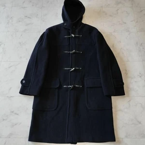 Gloverall Kingston Wool Duffle Coat Navy Mens Large Made in England - Picture 1 of 10