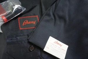 Brioni Palatino Navy Blue 100% Wool 2 Pc Suit Jacket Pants 50R BIG GUY BRAND NEW - Picture 1 of 12