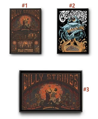 Billy Strings Live in Baltimore MD – October 31, 2025 Tour Concert, Unframed - Image 1 of 4