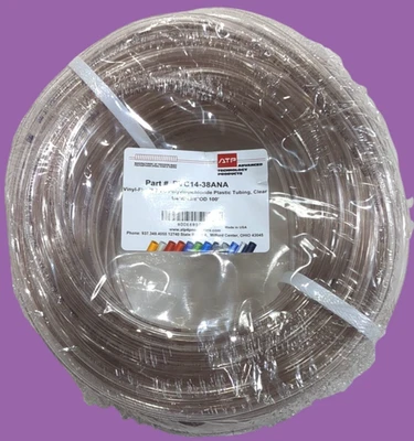 ATP Vinyl-Flex PVC Clear Plastic Tubing 1/4"ID x 3/8"OD 100' - Image 1 of 4