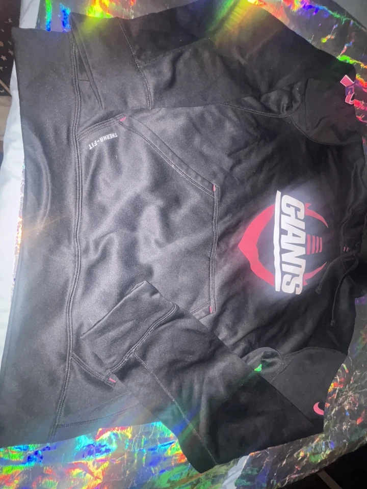 Sudadera con capucha Nike NFL New York Giants concientización sobre el cáncer de mama ajuste térmico para hombre M Foto 1 de 3
