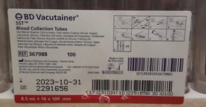 BD ROT/GRAU TUBE 8,5 ML TIGER TOP 100/PK - Bild 1 von 5