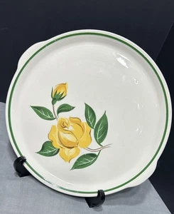 Vintage Cronin China Porcelain Platter With Handles Painted Yellow Flower - Picture 1 of 5
