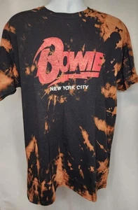 T-shirt uomo David Bowie New York City tie dye vintage taglia L - Foto 1 di 8