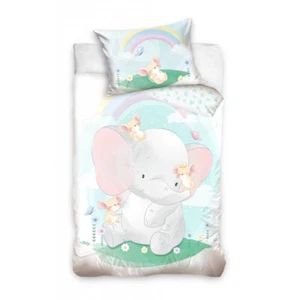 Elefant Bettwäsche 90x120 40x60 Bettbezug Set 2 tlg Kinder Baby Baumwolle - Bild 1 von 1