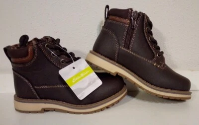 Ботинки на молнии Eddie Bauer Quantum для маленьких мальчиков на шнуровке сбоку коричневые размер 9 М - Изображение 1 из 4