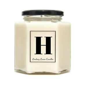 Letter H Alphabet Scented Candle
