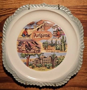 Vintage Mid-Century Arizona Souvenir Plate 8 1/4 Inches - Picture 1 of 5