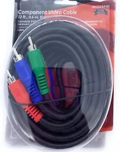 Component Video Cable 12 ft., (3.6 ml, Black) - Picture 1 of 4