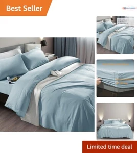 Queen Bed Sheet Set Soft Microfiber 1800 TC Deep Pocket Easy Care Elegant Com... - Picture 1 of 9