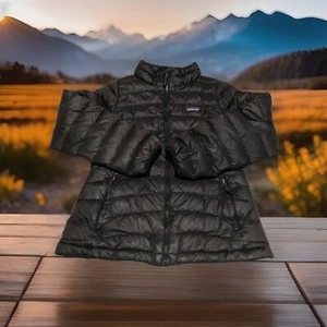 PATAGONIA Nano puff DOWN BOYS JACKET XL (14)  BLACK FULL ZIP  - Picture 1 of 17