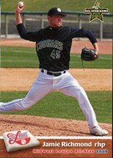 2009 Grandstand Kane County Cougars JAMIE RICHMOND RC ATHLETICS A'S BRAVES 
