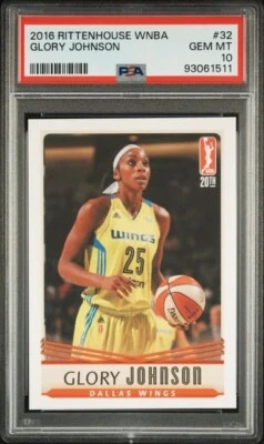 2016 Rittenhouse WNBA PSA 10 Glory Johnson Dallas Wings Tennessee Volunteers - Image 1 of 2