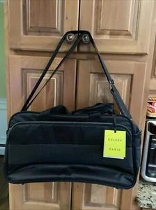 Delsey Carry On Duffle Weekender Overnight Bag Black - Picture 1 of 16
