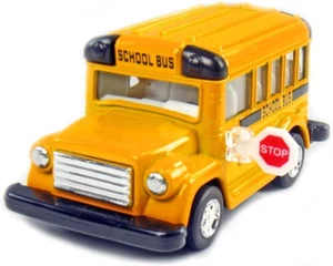 4" Die Cast Metal Short School Bus with Pullback Action - Picture 1 of 12