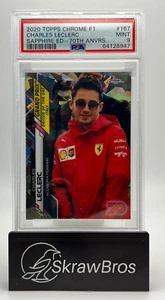 2020 Topps Chrome F1 Sapphire #167 Charles Leclerc 70th Anniversary 54 /70 PSA 9 - Picture 1 of 2
