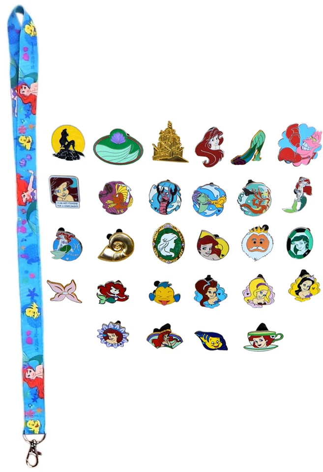 Conjunto de inicio de cordón Ariel Little Mermaid con 5 prendedores comerciales temáticos de Disney nuevo Foto 1 de 1