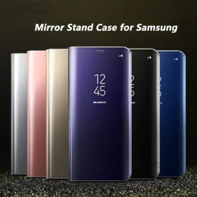 Mirror View Flip Case Stand Cover for Samsung Galaxy S25 S24 S23 S22 S21 S20 S10 - Image 1 of 4