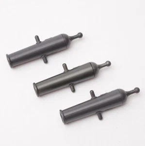 3x Lego Shooting Cannon Barrels in Pearl Dark Grey Projectile Launcher Pirates - Picture 1 of 2