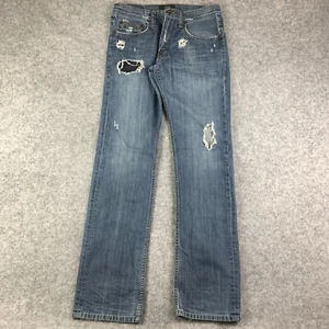 Jeans Kasil uomo 31 USA blu Davidson denim dritto sbiadito invecchiato adatto 32x34 - Foto 1 di 19