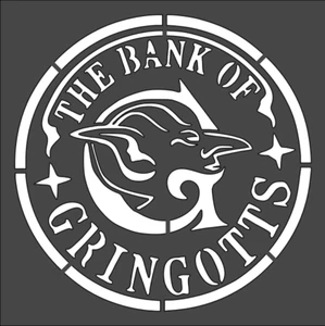 6"x6" Clear Plastic Stencil - Magic Bank (SA658) - Picture 1 of 2