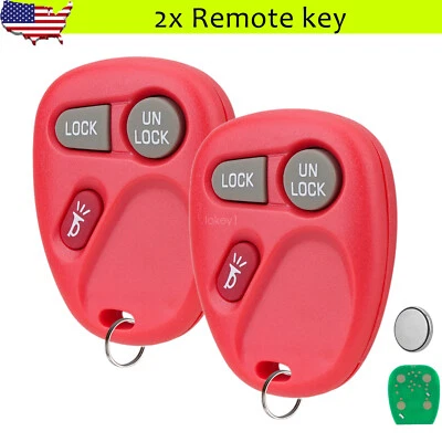 2 For 2001 2002 GMC Sierra Chevrolet Silverado Suburban 1500 2500 Remote Key Fob - Image 1 of 4