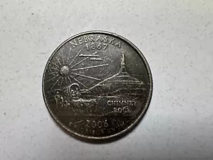2006D Nebraska State Quarter - Planchet Error & Clad Error on Reverse - Picture 1 of 2