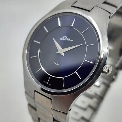 Belair Quartz Mens Stainless Steel Blue Dial Dress Watch - Image 1 of 4