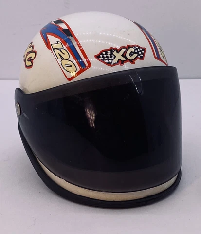 VINTAGE XC MOTORCYCLE RACING WHITE HELMET MINI ASHTRAY Cover