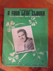 VINTAGE SHEET MUSIC I'M LOOKING OVER A FOUR LEAF CLOVER ** MUST SEE