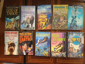 LOT OF 10 PIERS ANTHONY VINTAGE FANTASY PAPERBACKS 1980's VG OR BETTER - Picture 1 of 3