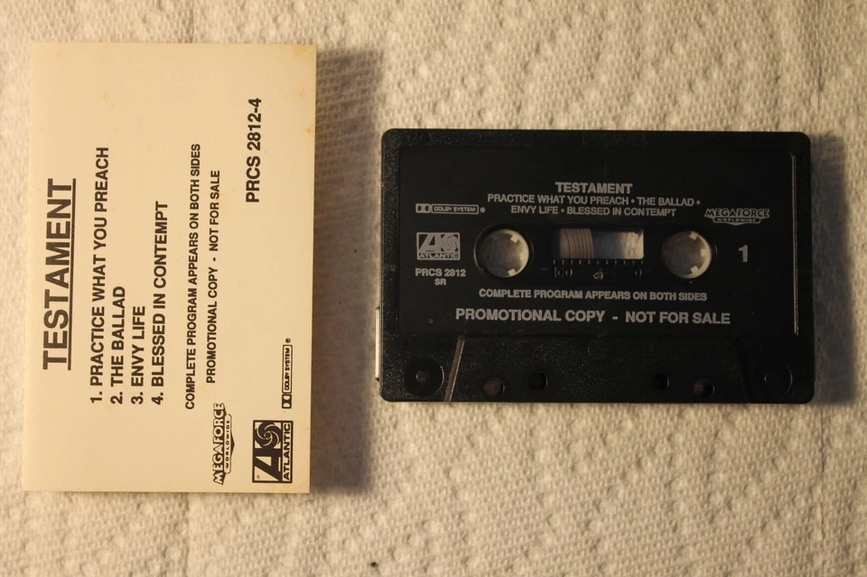 Testament - Practice What You Preach US promo cassette 1989 THRASH metal TESTED - Image 1 of 1